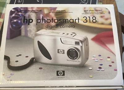 HP Photo smart 318 Digital CCD Point Shoot Digicam Camera Tested and works. - Image 1 of 4