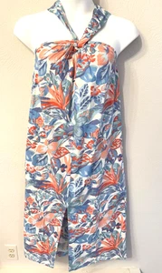 Faherty Bay Twist Dress Floral Maxi Size XS Halter Floral Resort Vacation - Picture 1 of 10