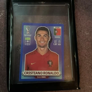 Panini FIFA World Cup Qatar 2022 Sticker Portugal Blue Cristiano Ronaldo #POR18 - Bild 1 von 2