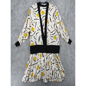 Vintage Raul Blanco Jacket Dress Womens 10 Silk 1980s Maximalist Oversized Retro - Picture 1 of 18