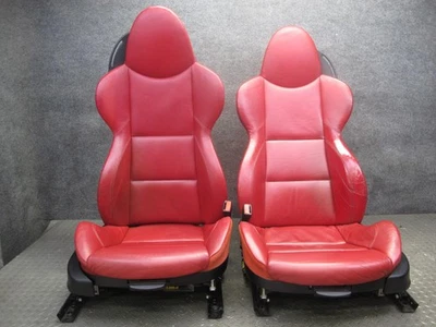 06-08 BMW E85 Z4 M SPORT FRONT LEFT & RIGHT HEAT MEMORY LEATHER SEAT SET RED OEM Foto 1 de 4