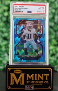 2021 Panini Prizm -  Micah Parsons #382 Blue Ice Prizm /99 (RC) PSA 10 Pop 10!!! - Picture 1 of 2