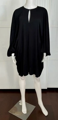 Yves Saint Laurent черный шар рукава платье размер M Fr 38 - Изображение 1 из 4