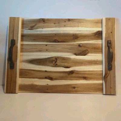 Unique Rustic Handmade Serving Tray 20x14  Reclaimed Pallet Wood  - Image 1 of 4