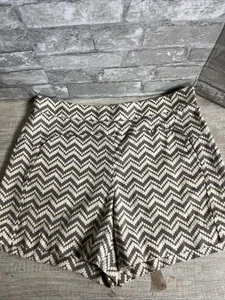 Anthropologie Cartonnier Larimar Shorts Grey Side Zip Shorts Size 12 (stain) - Picture 1 of 10
