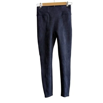Leggings SPANX Talla Pequeña Azul Marino Gamuza Pull On Otoño Clásicos Preppy Neutros Foto 1 de 4