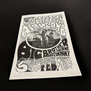 JEFFERSON AIRPLANE 1966 Vintage  Family Dog TRIBAL STOMP Poster FD1-RP2 Signed - Picture 1 of 8