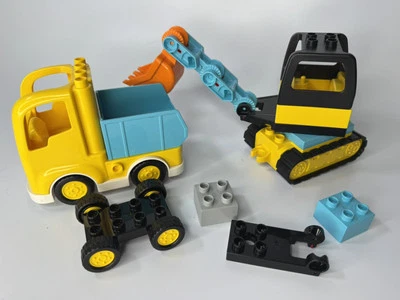 Lego Duplo Town Truck & Tracked Excavator Construction Vehicle 10931 - Image 1 of 3