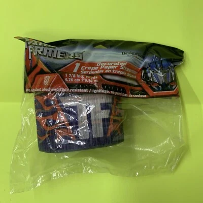 Transformers Streamer Crepe Streamer 30 Ft Roll Out! Birthday Party Favor Supply - Image 1 of 4