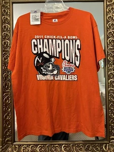 Virginia Cavaliers 2011 Chick-Fil-A Bowl Champions  Short Sleeve T-Shirt Size XL - Picture 1 of 8
