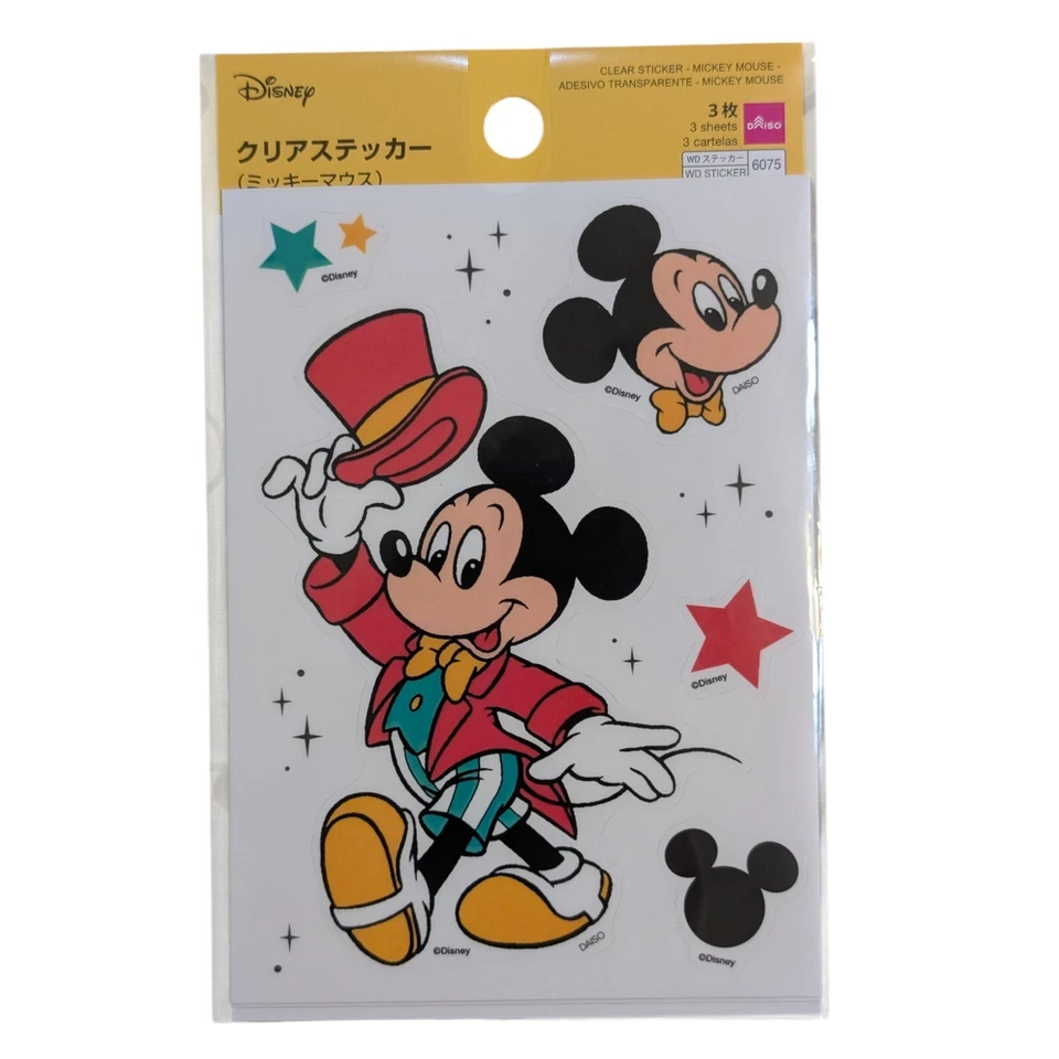 Daiso Disney Minnie Mouse Stickers Decals Clear Sticker 3 Sheets