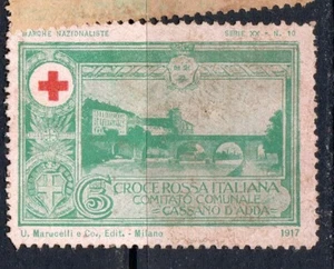 EI1209 Poster Francobollo Mobilitazione Civile Italia:Cassano d'Adda Croce Rossa - II scelta - Foto 1 di 1