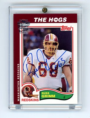 2004 Topps All-Time Fan Favorites Notations Russ Grimm Inscription Auto SP /10 - Image 1 of 2