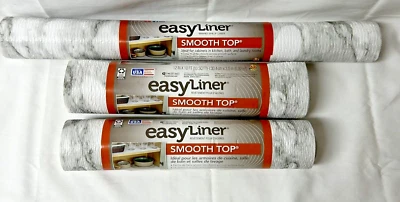 3 rollos marca Duck EasyLiner forro de estante superior liso gris mármol 12"x10' y 20"x6' Foto 1 de 4