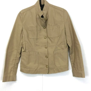 Banana Republic Women XS Jacket Military Button Down Tan Cotton Pockets Blazer - Picture 1 of 5