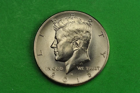 2015-D  BU Mint State Kennedy US Half Dollar Coin Cover