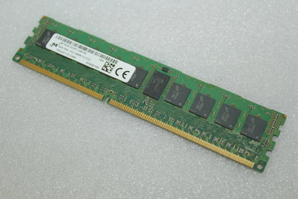 Micron 8GB 1Rx4 PC3-14900R DDR3 ECC Server Memory Ram MT18JSF1G72PZ-1G9E1HE - Image 1 of 1