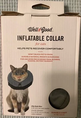 Collar inflable para gato Well & Good sellado nuevo Foto 1 de 2
