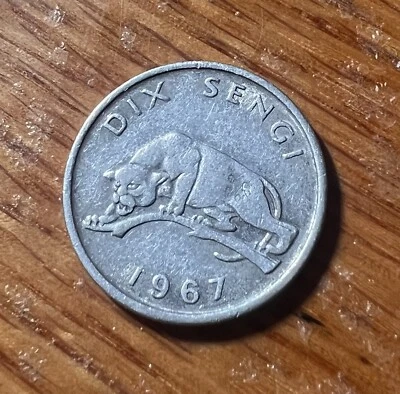1967 Congo - DRC 10 Sengi Lot#E4062 High Grade! Beautiful! - Image 1 of 2