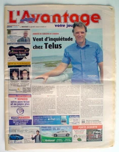 JOURNAL RÉGIONAL L'AVANTAGE DU 14 AOÛT 2013 **** FRENCH AREA NEWSPAPER - Imagen 1 de 4