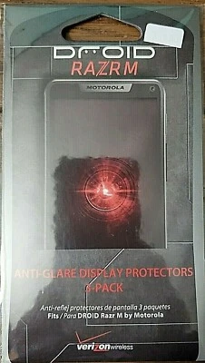 3-Pack  Verizon  Anti-Glare  Display  Protector  fits  Droid Razr M   New in Pkg - Image 1 of 4