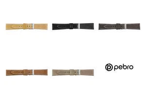 Pebro Premium Leather Watch Strap (130) - 5 Colors - 8 Bar Widths - Cowhide - Picture 1 of 6