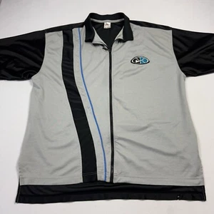 Nike Vintage 90s Men's Basketball Warm Up Shooting Shirt Full Zip Gray Black 2XL - Picture 1 of 16