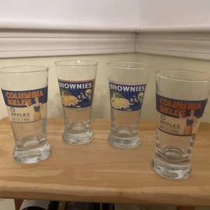 Vintage Columbia Belle Brownies Apple Glasses Orange Glasses W&M Marks - Picture 1 of 11