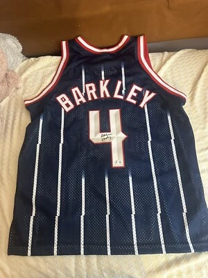 Charles Barkley Signed Authentic Houston Rockets Jersey Starter Beckett Coa - Image 1 of 4