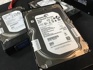 *LOT OF 10* SEAGATE EMC 3TB 7.2K 6G 3.5" SAS ST3000NM0063 W/ TRAYS *512 FORMAT - Picture 1 of 7