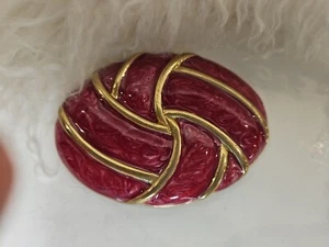 Vintage Belt Buckle Day Lor Goldtone Enamel Fashion Womens 1980s Designer - Picture 1 of 3