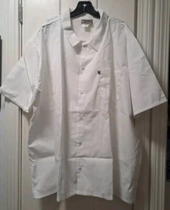 Chef Multi-purpose White Cook Shirt Short Sleeves Buttons Pocket Size 2XL - Picture 1 of 9