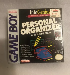 Nintendo Gameboy InfoGenius Productivity Pack Personal Organizer SEALED - Picture 1 of 15