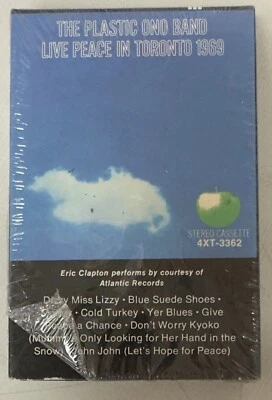SEALED OG 1969 CASSETTE~JOHN LENNON PLASTIC ONO BAND LIVE PEACE IN TORONTO~APPLE - Image 1 of 2