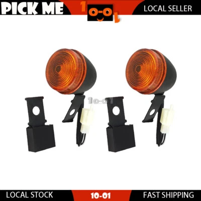 Left + Right Turn Signal Lights Indicators Fit HONDA XR600R 1985-1990 1991 - Image 1 of 3