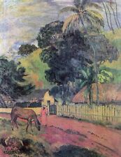 Landscape by Paul Gauguin Giclee Fine Art Print Reproduction on Canvas