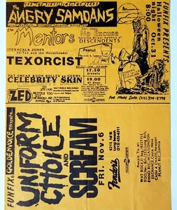 ANGRY SAMOANS THE MENTORS DESCENDANTS PUNK ROCK FLYER CONCIERTO LA PÓSTER 45 7" lp - Imagen 1 de 19
