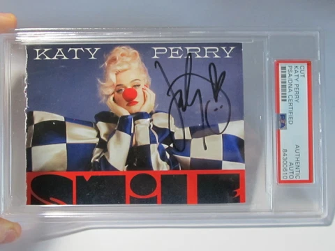 Katy Perry PSA/DNA Certified Autograph Signed Cut Slabbed Cover