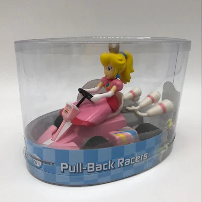 Super Mario Kart Princess Peach Pull Back Racer Plastic Figure Car Toy 5" - Image 1 of 4