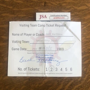 Rare Buck Martinez Signed Autographed 1969 Seattle Pilots Envelope JSA - Picture 1 of 5