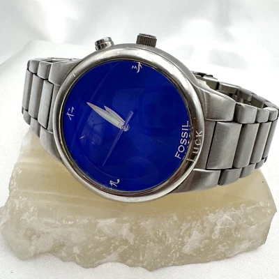 Raro Reloj Kanji Y2K 00s FOSSIL LJR8095 Cuarzo Azul Analógico Funciona - SIN Animación Foto 1 de 4