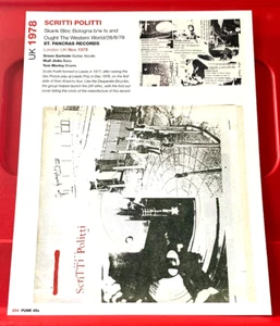 Scritti Politti Skank Block Bologna Schallplatte Cover Kunst BILD/DRUCK 10,5" x 8" - Bild 1 von 3