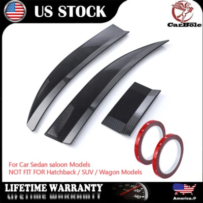 Alerón trasero ajustable de fibra de carbono para auto sedán labio techo cola ala Foto 1 de 4