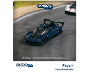 Coche diecast Tarmac Works 1:64 Global64 Pagani Zonda Revolución azul metálico - Imagen 1 de 1