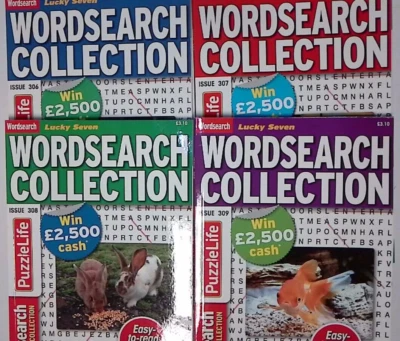 Large Print Word Search Books Magazines for Adults - Lucky Seven Mags 4 Issues - Image 1 of 4
