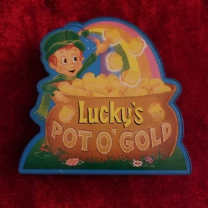 General Mills Lucky Charms "Lucky's Pot O' Gold" Blue Plastic Bank - Picture 1 of 8