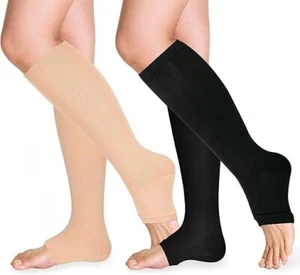 23-32mmHg Medical Compression Socks Knee High Support Stockings Open/Closed Toe - Picture 1 of 16