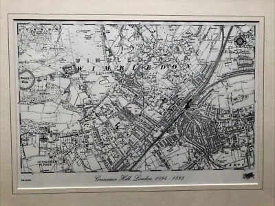 Grosvenor Hill, London 1894-5 map -Printed by Frith Collection-Framed 57 x 44 cm - Image 1 of 4