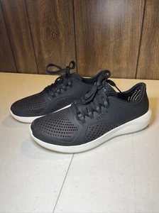 Crocs Lite Ride Shoes Womens Size w9 Black Pacer Lace Up Sneakers 205234 - Picture 1 of 11