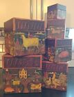 Bob's Boxes Primitive "On The Farm" by Susan Winget Set of 6 Nesting Boxes (SHF)